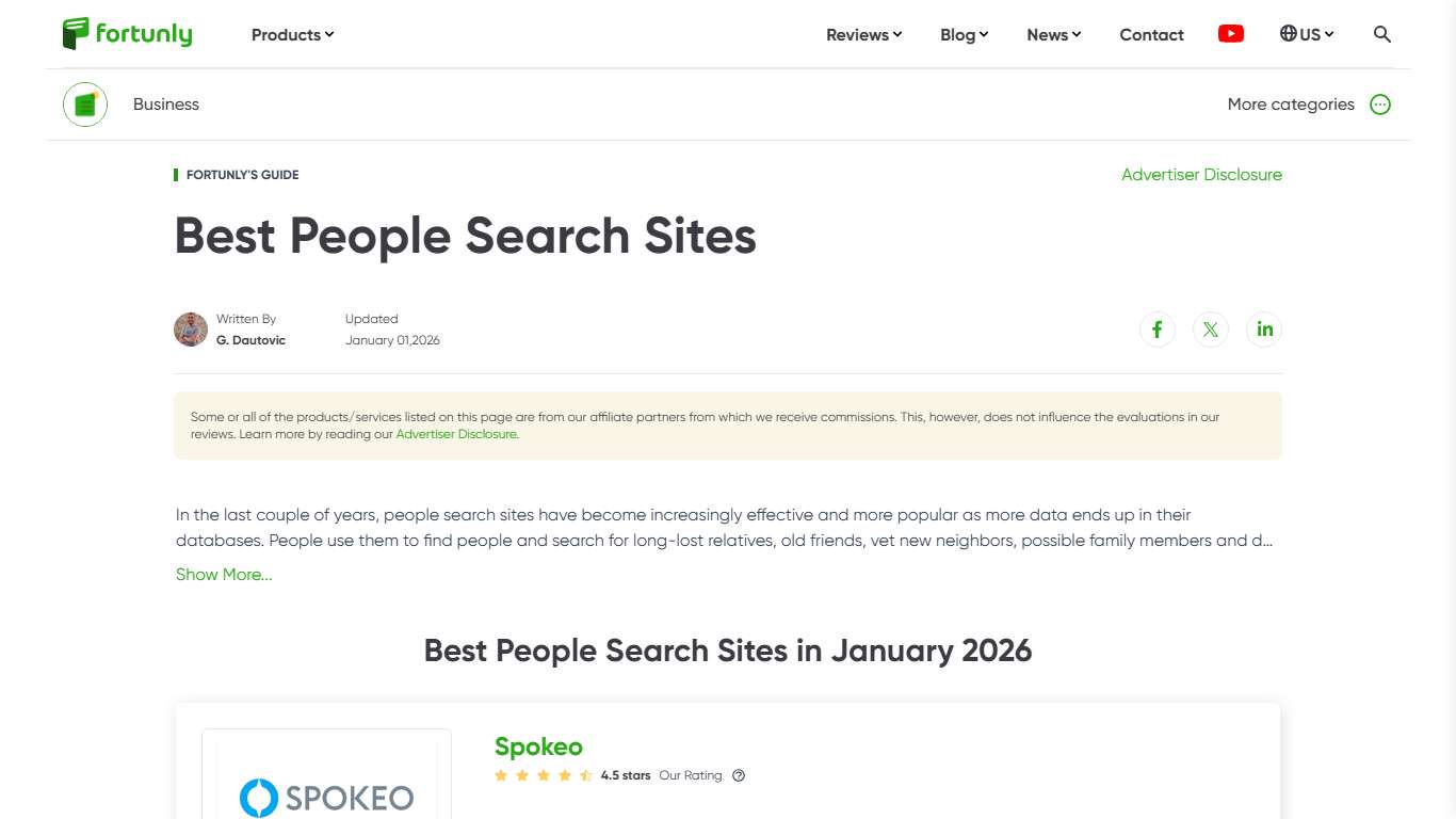 Best People Search Sites in January 2026 | Fortunly