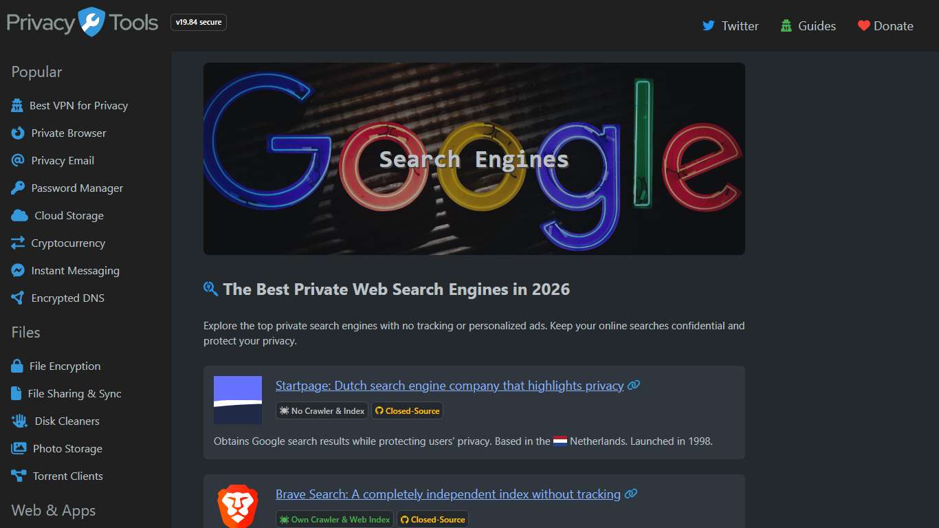 The Best Private Web Search Engines in 2026