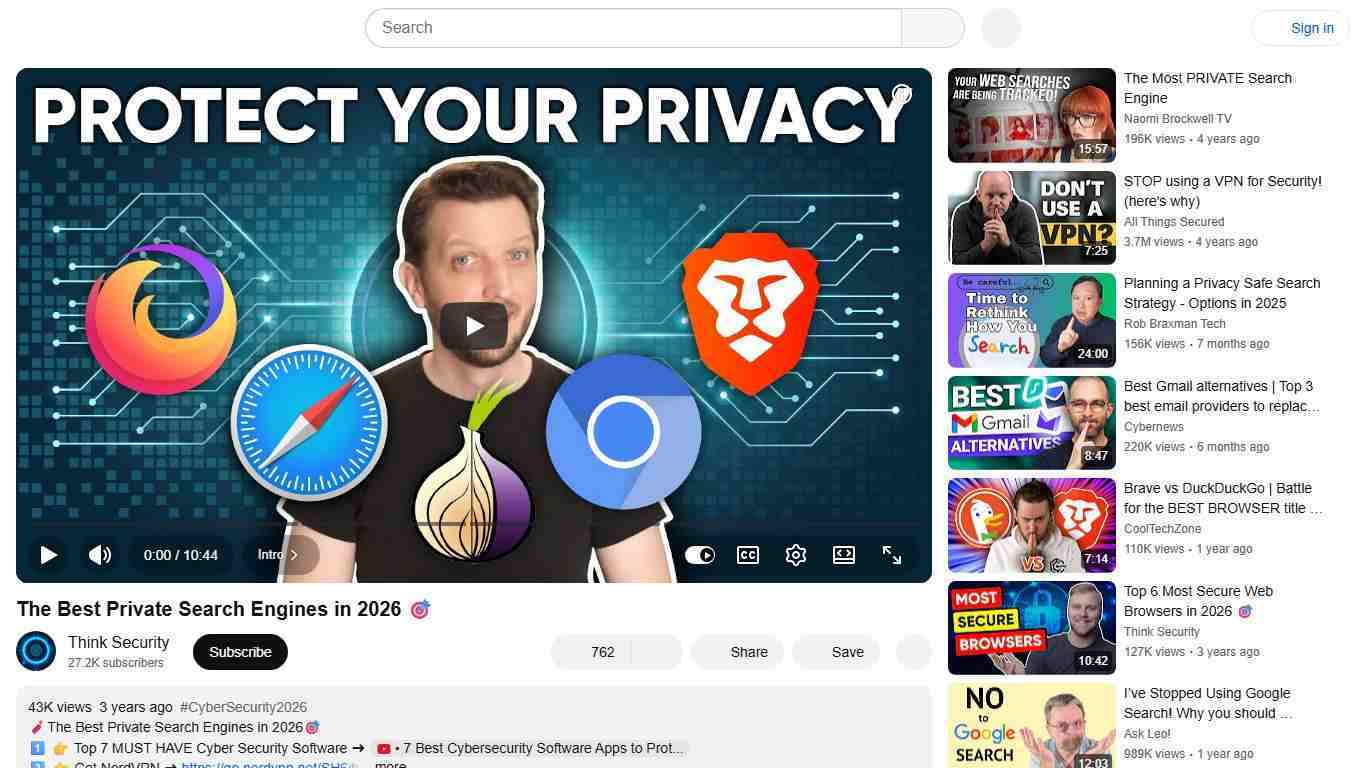The Best Private Search Engines in 2026 🎯 - YouTube